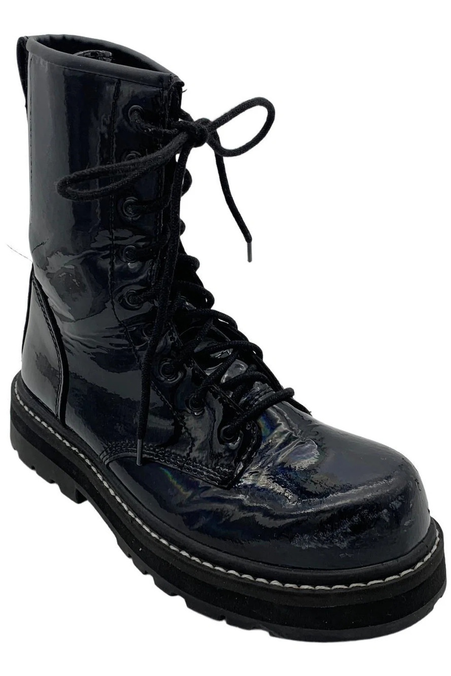 Avenger Women's Work Boots Fortune Black Patent - Medium